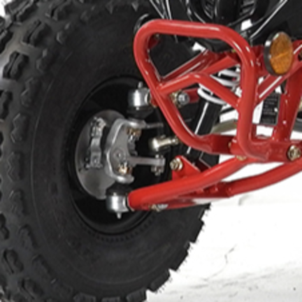 Front Drum Brakes The Sportrax 125 front drum brakes deliver smooth stopping power. The brake drums fit compactly within the front wheels, enhancing the handling as well as slowing the vehicle down.